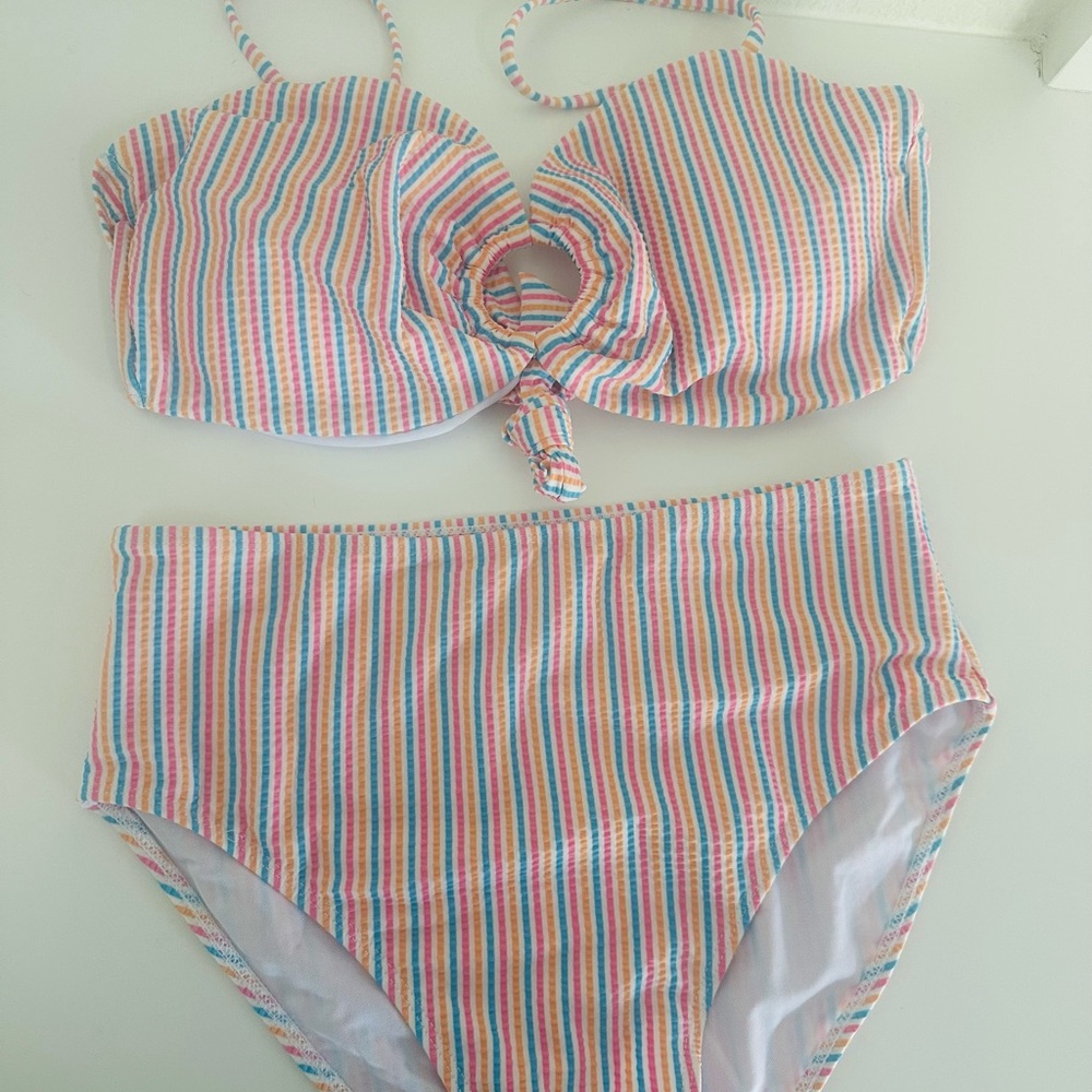 Striped Bikini Set
